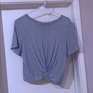Blue and white striped tshirt